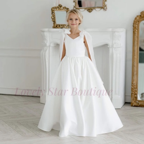 custom made Other - Lovely White Girls' Formal Dress with Cape